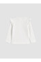 Crew Neck Ruffle Girl's T-Shirt - 2