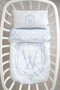 Mother's Side Duvet Cover Set (60X100) - Noble Series - Blue - Letter W