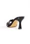Women's Polka Dot Patterned Daily Classic Thin Heeled Slippers Esta - Black - 6