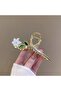 White Enamel Floral Metal Clasp Buckle - 5