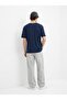 V-Neck Basic Navy Blue T-Shirt - 2