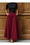 Women's High Waist Belted Double Fabric Palazzo Trousers