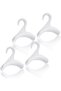 10 extra-wide bag hooks in white