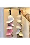 Two-piece hat rack with 8 clips, black - 5