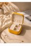 Premium Velvet Travel Jewelry Box 12X8 cm |   Zippered Jewelry Organizer, Ring Earring Necklace Bracelet Storage Box