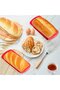 Rectangular silicone bread mold, non-stick, suitable for toast, red. - 5