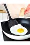 Silicone frying spatula set (2 pieces), non-stick and easy to clean, suitable for frying, black. - 2