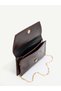 Women's Hand and Shoulder Bag with Side Magnet Detail and Chain Strap – Stylish Portfolio Clutch - 3
