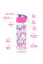 Tritan Water Bottle w/Spray, Unicorn Desert - Pink, 750ml - 7