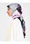 Rose Painted Patterned Scarf - Powder - 3