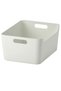 Plastic Box Organizer with Handle 34X24 cm Organizer Storage Box White Multi-Purpose Box