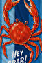Pop Art Hey Crab Written Red Crab Patterned 70X150 Beach Towel - Cotton Bath Towel - 3