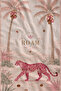 Vintage Safari Leopard Palm Tree and Roam Text Patterned 70X150 Beach Towel - Cotton Bath Towel - 3