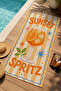 Retro Sunset Spritz Cocktail Patterned 70X150 Beach Towel - Digital Printed Bath Towel - 4