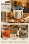 9974 Royal Box 12 Liter Square Airtight Storage Container with Leak-Proof Lid