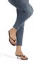 Women's Comfortable Sole New Season Faux Leather Short Heeled Flip Flops - 2