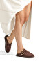 Women's Suede Orthopedic Sole Adjustable Buckle Daily Comfortable Stylish Thick Sole Troc Sabo Slippers - 2