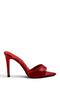 Patent Leather Thin Heeled Women's Stiletto Slippers Red 11 cm - 5