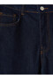 Vizyon New Season Indigo High Waist Flare Women's Jean Pants - 6