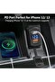 شاحن سيارة USB-C بتصميم مفتاح روكر، يدعم PD وQC3.0 مزدوج، 12 فولت/24 فولت، قابل للتركيب على لوحة التحكم - 2
