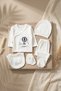 Nube Dreamer Embroidered 5-Piece Baby Hospital Discharge Set - 100% Cotton Ecru Newborn 0-3 Months Set - 2