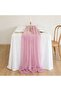 Two chiffon table runners, bohemian-style wedding table decorations, 75x300 cm - deep pink.