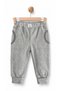 Unisex Zebra Detailed Baby Pants with Pockets 70% Cotton 25% Polyester 5% Elastane Gray Bottom Sweatpants