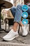 White Wide Fit Anorak Memory Comfortable Sole Women's Walking and Sports Shoes Sneaker B264 Z - 3
