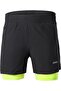 Men 2 in 1 Running Shorts Quick Drying Breathable Active Training Exercise Jogging Marathon Cy