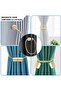 Magnetic Curtain Tiebacks 1 Pair Curtain Straps Strong Magnetic Curtain Holder Buckle hooks for Home Sheer Blackout Drapes Blind Curtains Decorations Accessories سِتَارَة (2,PCS) - 3