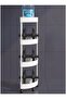 4 Tier Plastic Rolling Storage Cart Shower Corner Shelf Rustproof Drainage Wheels - 6