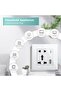 Single 5 Pin Universal Wall Socket with USB C & USB A - 1 Gang Black, Multifunctional Wall Out - 3