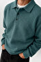 Men's Polo Collar Oversize Knit Sweater – Comfortable Fit - 3