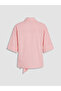 Lcw Vision Pink Belted Striped Women's Shirt - 7