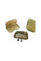 Beige tray with foldable cup holder on the back of the vehicle seat - 4
