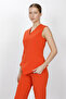 V-Neck Asymmetric Vest-Orange - 1533100 - 2