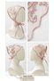 Betty Bands Women's Powder Pink Embroidered Tulle Bandana Triangle Shawl Scarf Satin Lace-Up Hair Scarf Accessory Scarf Shawl - 5