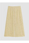 Yellow Waist Zippered Polka Dot A-Line Skirt - 5