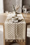 Tasseled Pattern Detailed Tablecloth Cotton Runner 33X135 cm - 6