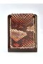 Snake Print Black Leather Men's Card Holder & Wallet Drc84 - 3