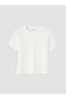 Two Mt Shop Quality Lcw Vision White Interlock Plain Narrow & Slim Short Sleeve Women's T-Shirt - 5