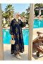 Women's Ethnic Embroidery Patterned Cobalt Blue Viscose Dress - 2