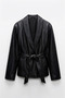 New Season Zw Collection Soft Textured Leather Jacket
