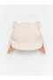 Two Mt Shop Quality Lcw Baby Pink Gabardine Patterned Baby Girl Cap Hat - 2