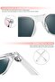 Classic Square Sunglasses for Men Women Polarized UV400 Protection | Lightweight Rectangular - 4