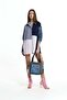 Blue Patchwork Printed Block Shirt 19132 - 2