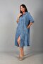 Women's Italian Cotton Pocket Embossed Embroidered Sequined Oversize Long Dress