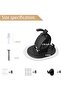 4 Pcs Black No Drill Curtain Rod Brackets – Self Adhesive Nail Free Holders, Wall-Friendly Supports - 6