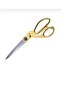Fabric, Leather, Denim Cutting 24cm Golden Yellow Professional Tailor Scissors 1 Piece - 7