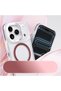 iPhone 17 Pro Case with Rhinestones and Glitter, Magsafe Camera Raised Silicone - 3